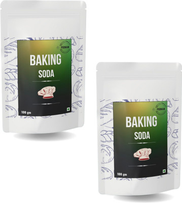 POONAM CUSTARD Baking Soda Premium Pack of 2 (100g Each) | Multipurpose Baking Essential | 200g Baking Soda Powder(2 x 100 g)