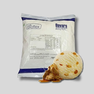 KONFIZ Davar's Ico Magic M/B BUTTER SCOTCH-1 kg Ice Cream Mix Powder Raising Ingredient Powder(1 kg)
