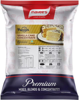 mavee's Popular - Vanilla Cake Concentrate Eggless, Premium Baking solutions Baking Powder(1 kg)