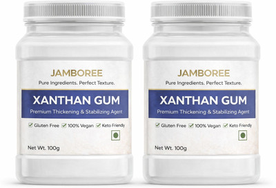 JAMBOREE Xanthan Gum Powder 2X100gm Thickening Agent, Binding Agent & Stabilizer for Food Baking Powder(2 x 100 g)