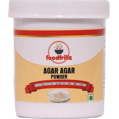 foodfrillz Agar Agar Powder, 10 g (China Grass) Plant based stabilizing agent Agar Agar Powder(10 g)