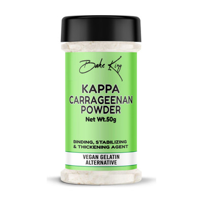 Bake King KAPPA CARRAGEENAN POWDER 50G | BINDING, STABILIZING & THICKENING AGENT | VEGAN GELATIN ALTERNATIVE | COMES IN EASY TO STORE JAR Raising Ingredient Powder(50 g)