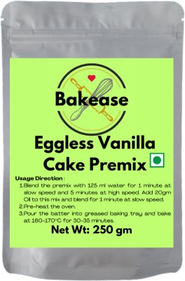 Vintop Bakease Eggless Vanilla Cake Premix, 250gm Raising Ingredient Powder(250 g)