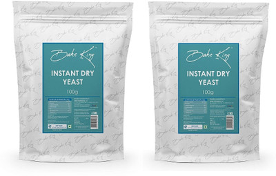 Bake King Combo Offer of Instant Active Dry Yeast Powder for Baking Bread kulchas, Naans and Ppizza Yeast Powder(2 x 100 g)