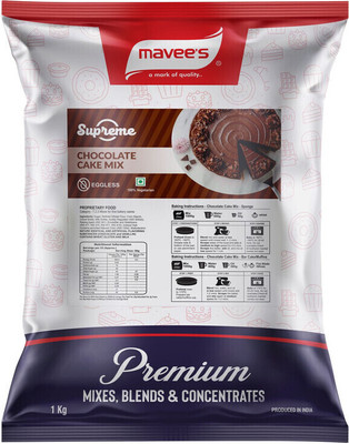 mavee's Supreme - Chocolate Cake Mix Eggless, Premium Baking solutions Baking Powder(1 kg)