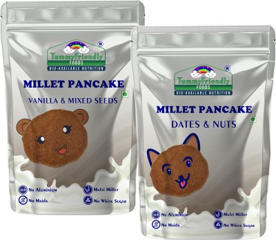 TummyFriendly Foods Millet Pancake Mix - Dates, Nuts, Seeds. HealthyBreakfast. 2 Packs 150g Each Cocoa Powder(2 x 150 g)