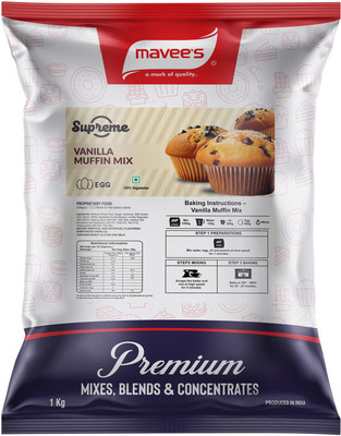 mavee's Supreme - Vanilla Muffin Mix Egg, Premium Baking solutions Baking Powder(1 kg)