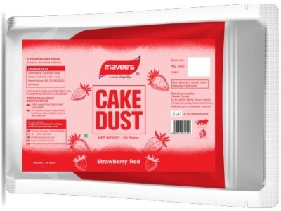mavee's Cake Dust - Strawberry Red - 60 Grams Baking Powder(60 g)
