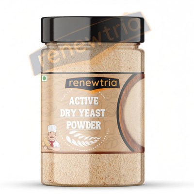 RENEWTRIA Active Dry Yeast Powder for kulchas, naans, pizza, pao, breads making (80g) Yeast Powder(80 g)