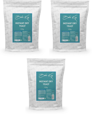 Bake King Instant Dry Yeast Powder 100gm for Pizza Base & Baking Yeast Powder(3 x 100 g)