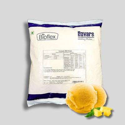 KONFIZ Davar's Ico Magic M/B MANGO-1 kg Ice Cream Mix Powder Raising Ingredient Powder(1 kg)