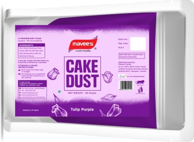 mavee's Cake Dust - Tulip Purple - 60 Grams Baking Powder(60 g)