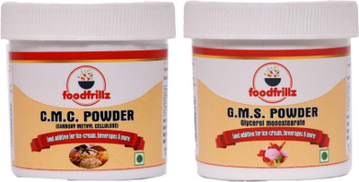 foodfrillz CMC & GMS Powder Combo Pack (40 g x 2) 80 g Glycerol Monostearate (GMS) Powder(2 x 40 g)