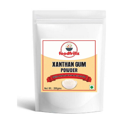 foodfrillz Xanthan Gum Powder, 200 g (binding, stabilizing & thickening ingredient gluten free) Baking Powder(200 g)