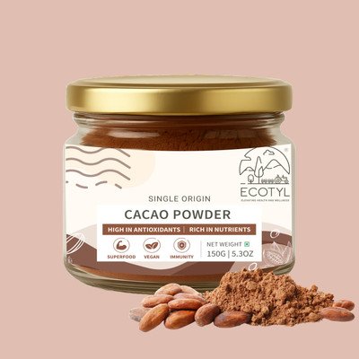Ecotyl Cacao Powder | Rich in Antioxidants | Boosts Energy | 150g Cocoa Powder(125 g)