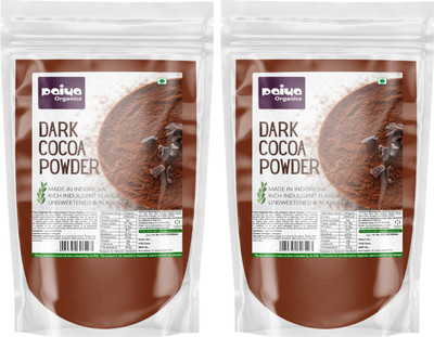 paiya organics Dark Cocoa Powder Rich Indulgent Flavor Unsweetened & Alkalise for cake & shake Cocoa Powder(2 x 100 g)