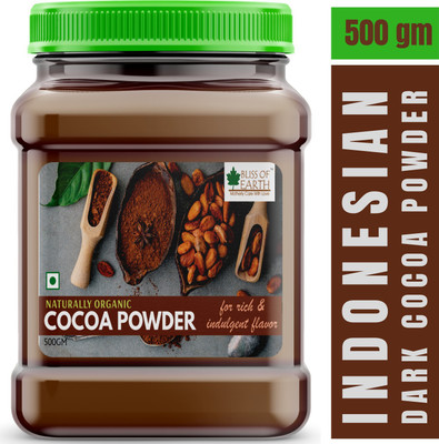 Bliss of Earth 500gm Dark Cocoa Powder For Chocolate Cake & Milk Shake, Rich Indulgent Flavour Cocoa Powder(500 g)
