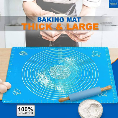 ABlue Clipper Dough Roti Chapati Rolling Baking Sheet Food-grade Silicone Baking Mat(Pack of 1)