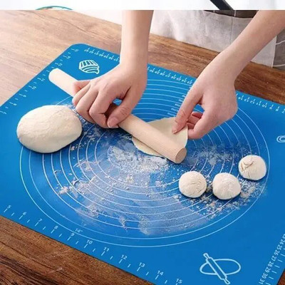 WAHHSON ® [50 x 40 cm]Non-Stick Silicon Reusable Pastry Fondant Dough roti chapati Food-grade Silicone Baking Mat(Pack of 1)