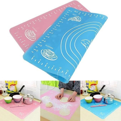 Magico Silicon Fondant Rolling Mat | Large Baking Sheet, Stretchable ,Multi-Color Food-grade Silicone Baking Mat(Pack of 1)