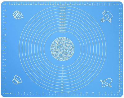 SUKEYBA Silicone Roti Rolling Mat for Kitchen Non-Stick Chapati Dough Atta Kneading Mat Food-grade Silicone Baking Mat(Pack of 1)