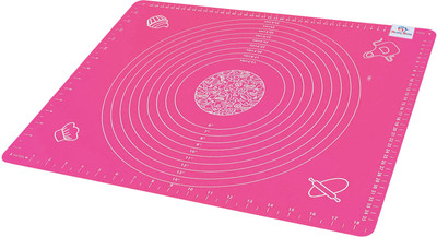 Heart Home Baking Mat|Silicone Non-Stick Stretchable Kneading Mat,19 x 16 Inche (Pink) Food-grade Silicone Baking Mat(Pack of 1)