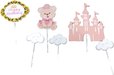 Adwitiya Cake Topper(Pink Pack of 1)