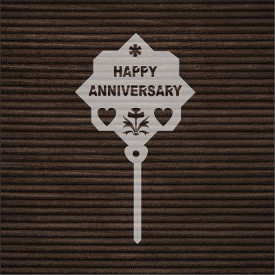 GIGGA Happy Anniversary Cake Topper_Transparent Cake Topper(Transparent Pack of 1)