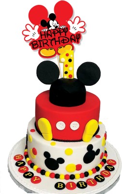 RG Accessories Cake Topper(Red, black, yellow Pack of 1)
