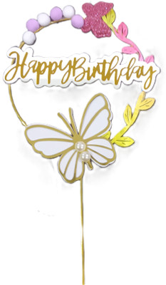 Adwitiya Cake Topper(white Pack of 1)