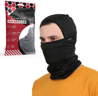 MIKANIX Black Bike Face Mask for Men & Women(Size: Free,  Balaclava)