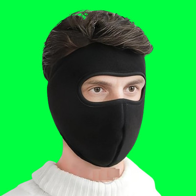Hench Black Bike Face Mask for Men & Women(Size: Free,  Balaclava)