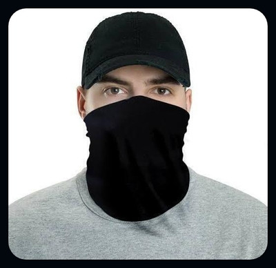 Kingsway Black Bike Face Mask for Men & Women(Size: Free,  Balaclava)