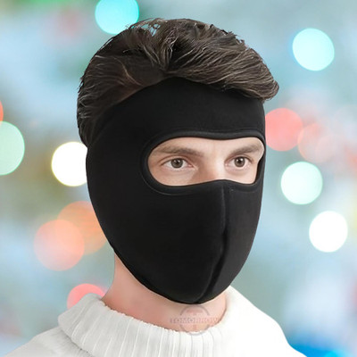 Ultrawise Black Bike Face Mask for Boys & Girls(Size: Free,  Balaclava)
