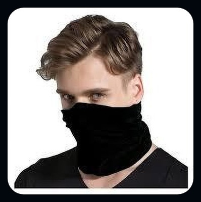 Kingsway Black Bike Face Mask for Men & Women(Size: Free,  Balaclava)