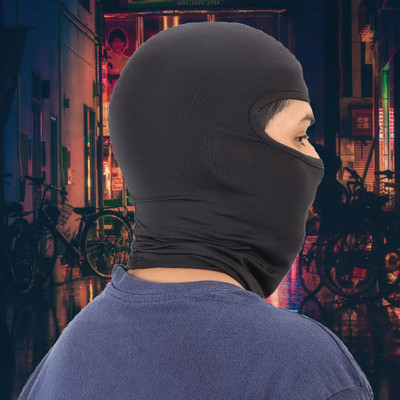 Urban Carrier Black Bike Face Mask for Men & Women(Size: Free,  Balaclava)
