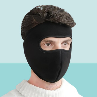 Ultrawise Black Bike Face Mask for Boys & Girls(Size: Free,  Balaclava)