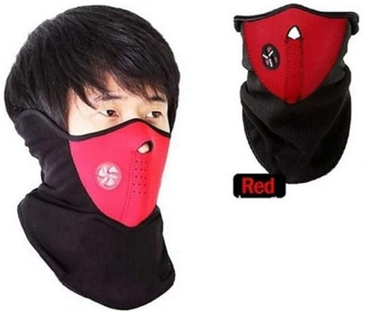 aksmit Black, Red Bike Face Mask for Men & Women(Size: Free,  Balaclava)