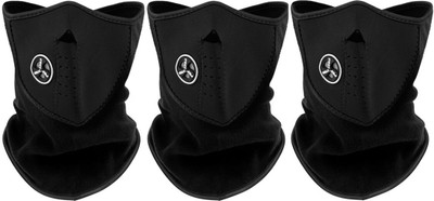 Rhtdm Black Bike Face Mask for Men & Women(Size: Free,  Balaclava)