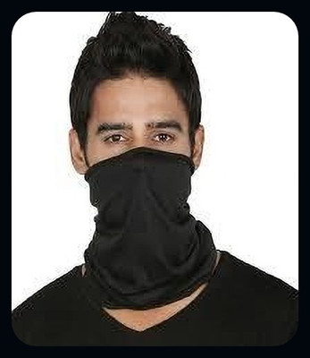 Jully Black Bike Face Mask for Men & Women(Size: Free,  Balaclava)