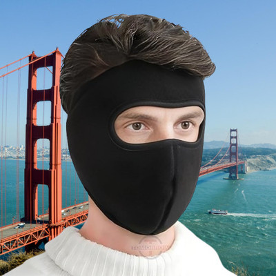 Hench Black Bike Face Mask for Men & Women(Size: M,  Balaclava)