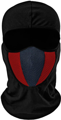 ALLEXTREME Black, Red Bike Face Mask for Men(Size: Free,  Balaclava)