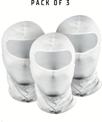 Tiivra White Helmet Skull Cap for Men & Women(Size: Free,  Balaclava)