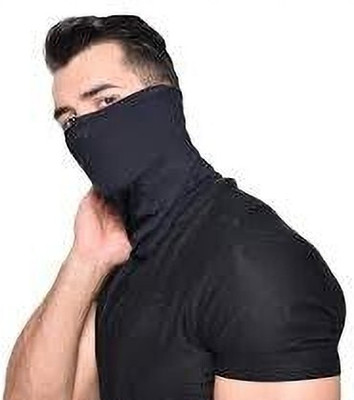 Crystal zone Black Helmet Skull Cap for Men & Women(Size: Free,  Balaclava)