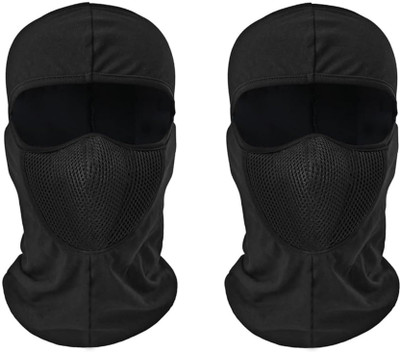 MELZRON Black Bike Face Mask for Men & Women(Size: Free,  Balaclava)