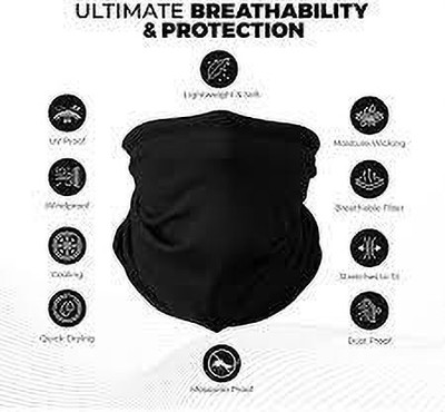Run India Black Helmet Skull Cap for Men & Women(Size: Free,  Balaclava)
