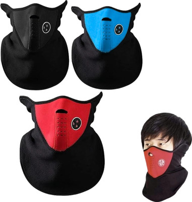 aksmit Black, Red, Blue Bike Face Mask for Men & Women(Size: Free,  Balaclava)