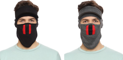 Gajraj Black, Grey Bike Face Mask for Men & Women(Size: Free,  Balaclava)