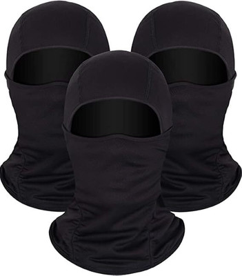 Tough Headwear Black, Black, Black Bike Face Mask for Boys & Girls(Size: Free,  Balaclava)