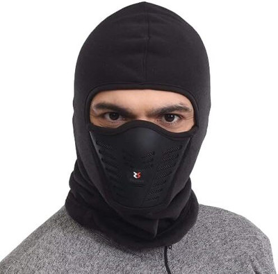 zaysoo Black Bike Face Mask for Men & Women(Size: Free,  Balaclava)
